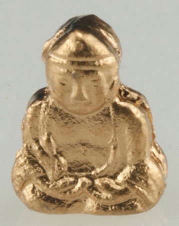 Dollhouse Miniature Statue, Buddha, Gold Color